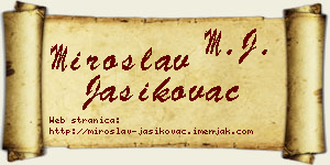 Miroslav Jasikovac vizit kartica